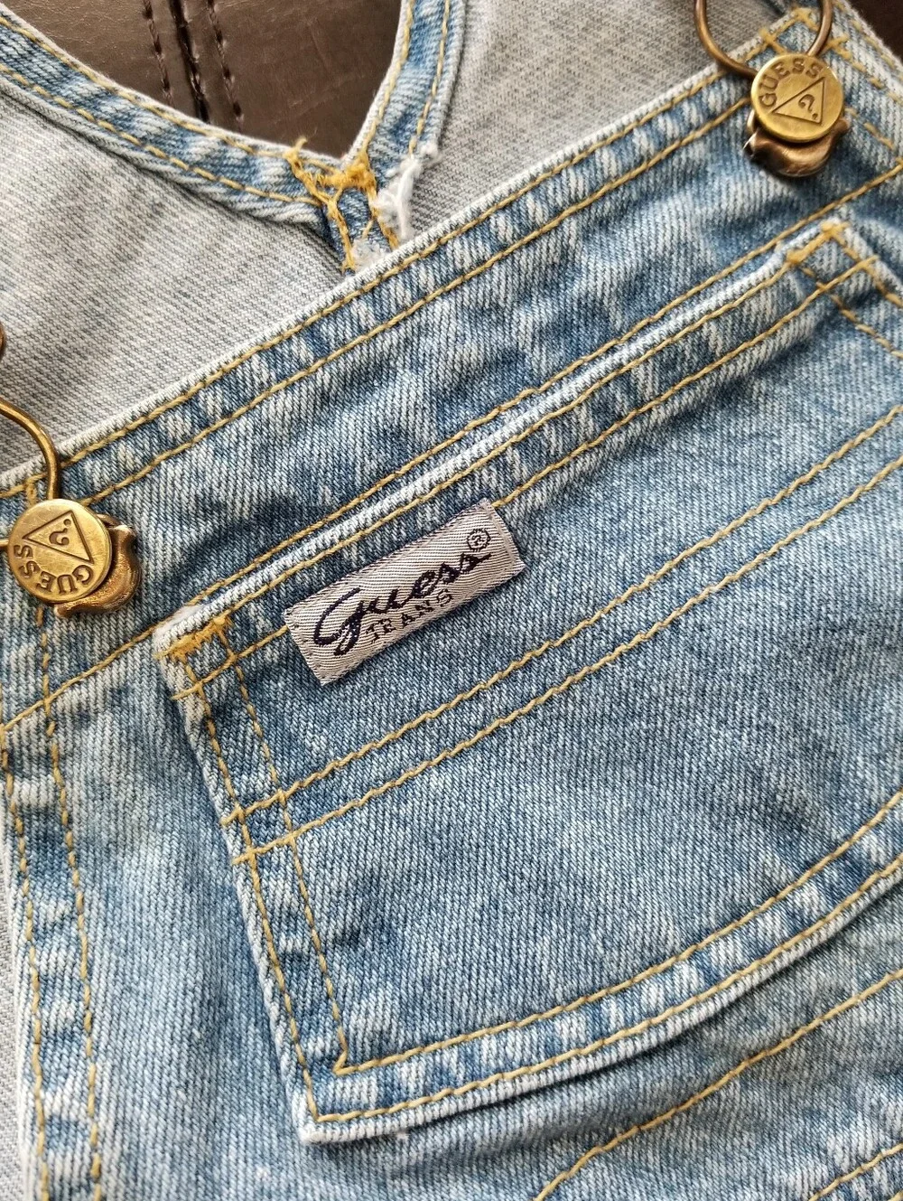❗Vintage Infant Guess Jeans Denim Shortalls 3Y❗